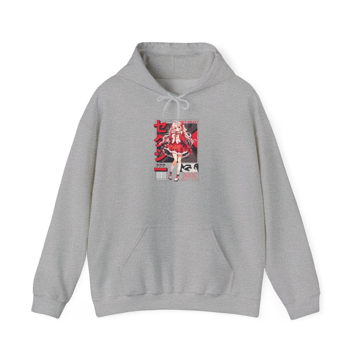 Anime Girl Graphic Hoodie — Red Retro Japanese Manga Design