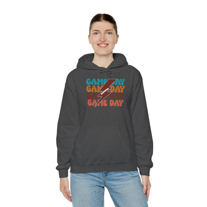 Football Thunderbolt Game Day boxy Graphic Tee