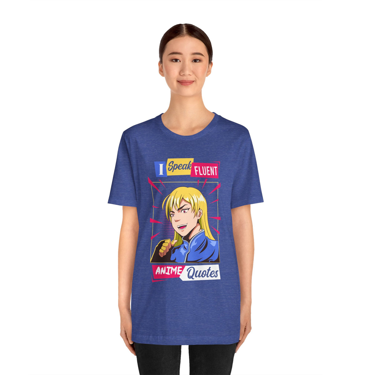 Anime Quotes T-Shirt — "I Speak Fluent Anime Quotes" Retro Manga Style Tee