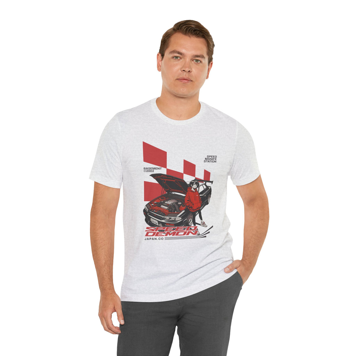 JDM Demon Street Racing T‑Shirt — Retro Car Anime Graphic Tee
