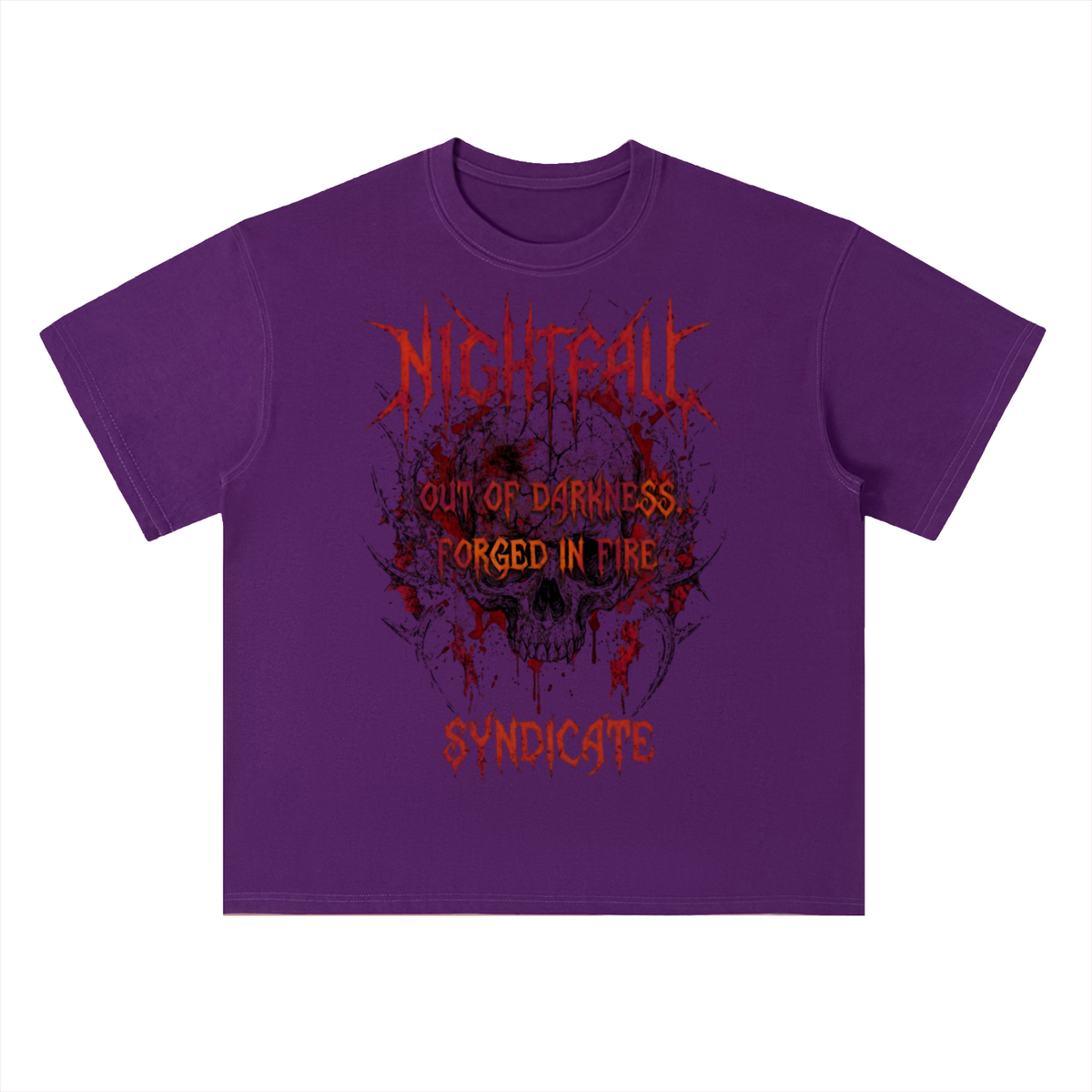 Nightfall Dark Fantasy Graphic Drop Shoulder Tee