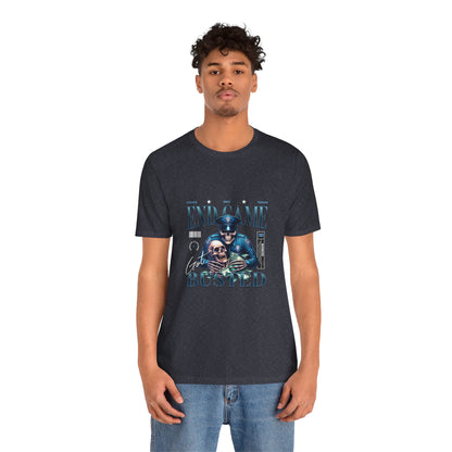 Endgame Got Busted Tee — Police Skull Graphic T-Shirt