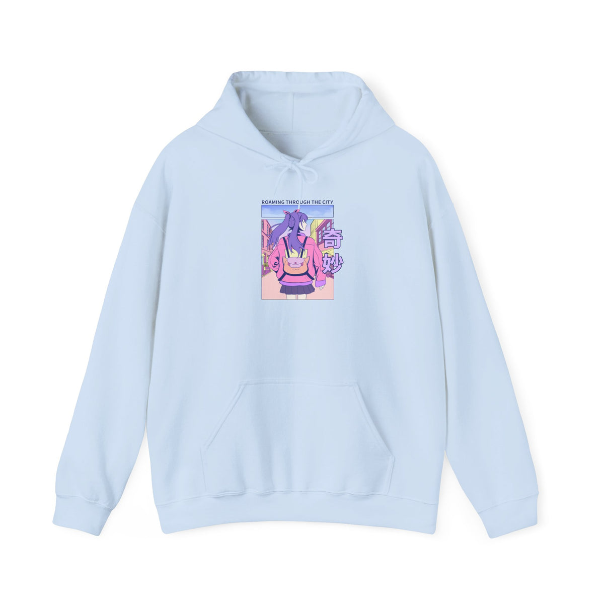 Anime Bunny Hoodie — Pastel Vaporwave Eeyore-Inspired Graphic
