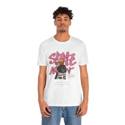 Skate Mom Bear Tee — Cute Pink Skateboard Graphic T-Shirt