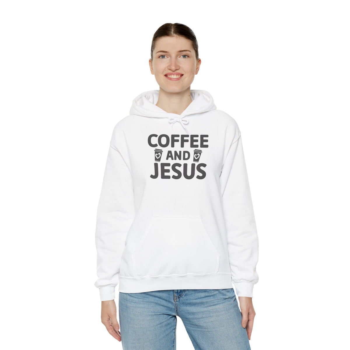 Coffee and Jesus Hoodie — Christian Faith Pullover for Coffee Lovers
