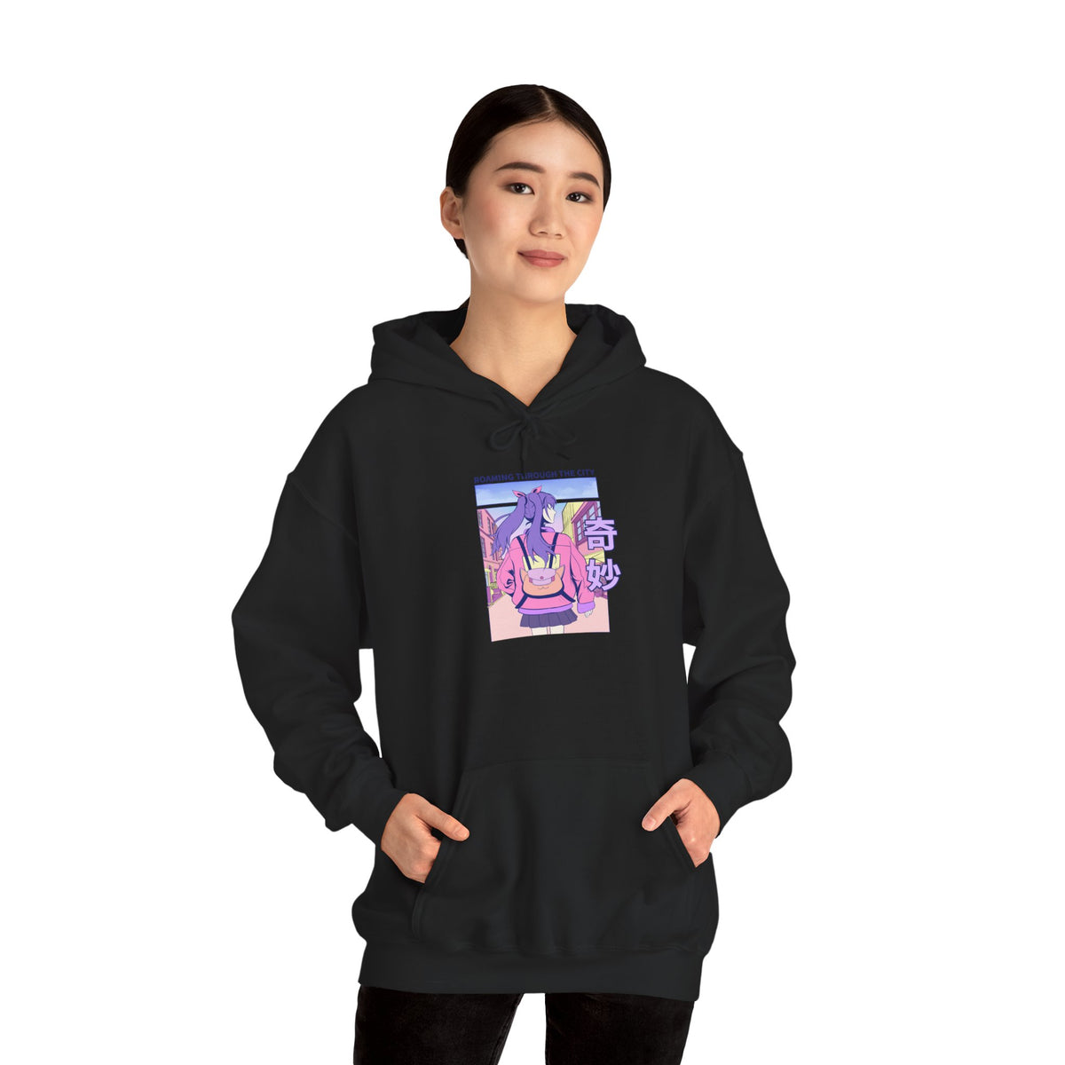 Anime Bunny Hoodie — Pastel Vaporwave Eeyore-Inspired Graphic