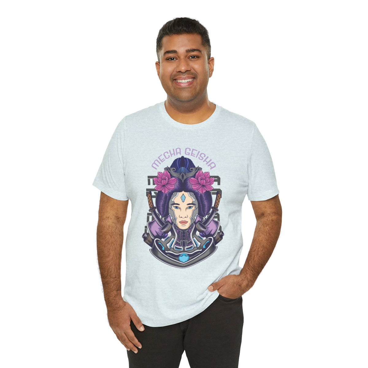Mecha Geisha T-Shirt — Futuristic Asian-Inspired Graphic Tee