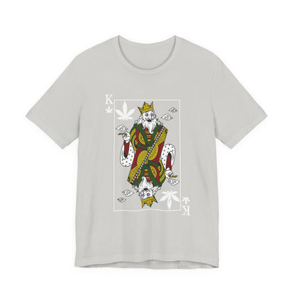 King of Leaves Graphic Tee — Playing Card Cannabis Design