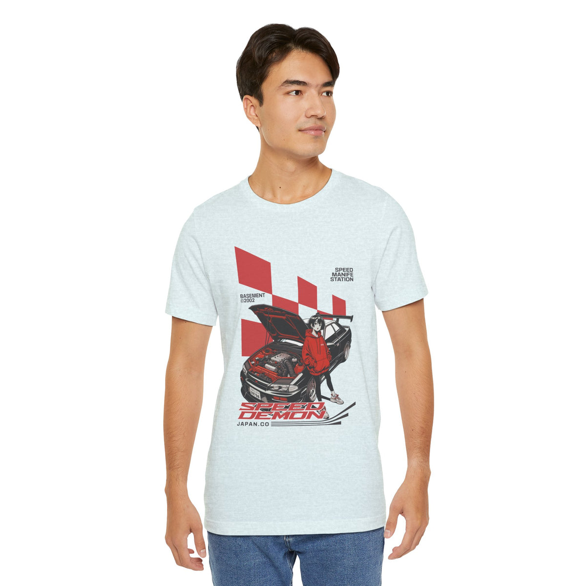 JDM Demon Street Racing T‑Shirt — Retro Car Anime Graphic Tee