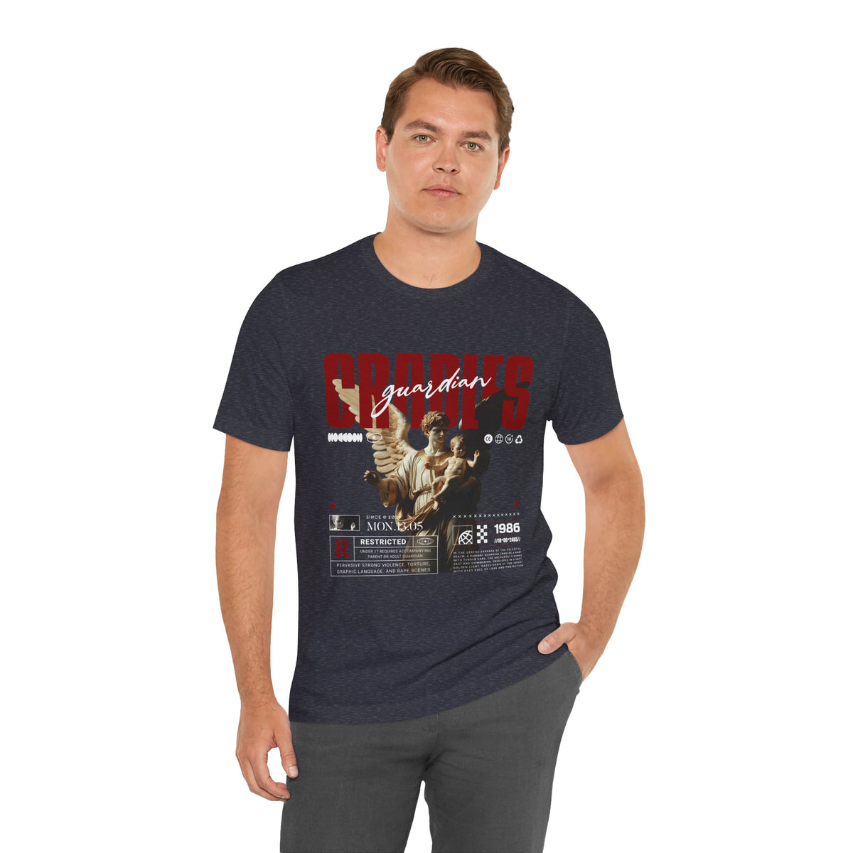 Guardian Angels Graphic Tee — 'Bodies' Vintage Statue Streetwear Shirt