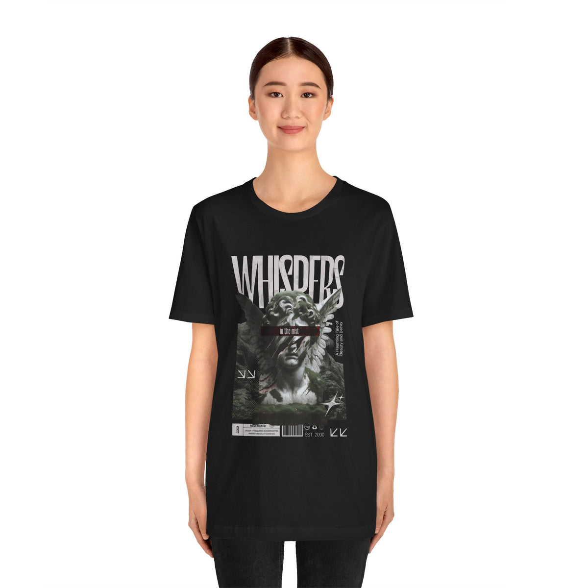 Whispers Angel Tee — Vintage Cherub Graphic T-Shirt