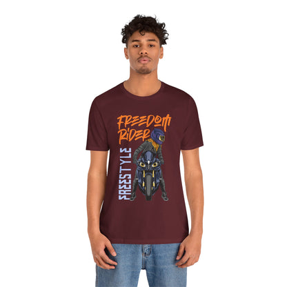 Freedom Rider Motorcycle Tee – "Freedom Rider" Streetstyle Biker T-Shirt