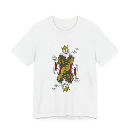 King of Leaves Graphic Tee — Playing Card Cannabis Design