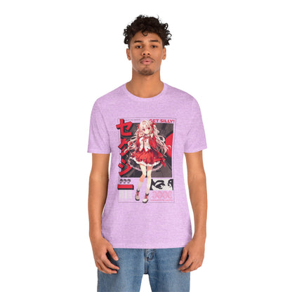 Anime Girl Graphic Tee — "Get Silly!" Red Harajuku Style T-Shirt