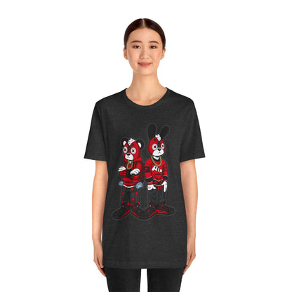 Streetwear Cartoon Bear & Bunny Tee — Hip Hop Graphic T-Shirt