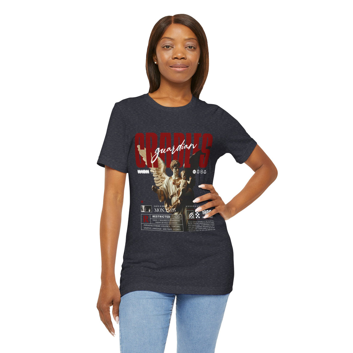 Guardian Angels Graphic Tee — 'Bodies' Vintage Statue Streetwear Shirt