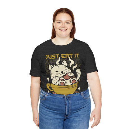 Just Eat It Cat Tee — Cute Kawaii Cat in Tea Cup T-Shirt