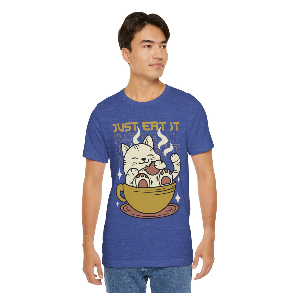 Just Eat It Cat Tee — Cute Kawaii Cat in Tea Cup T-Shirt