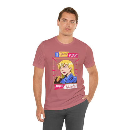 Anime Quotes T-Shirt — "I Speak Fluent Anime Quotes" Retro Manga Style Tee