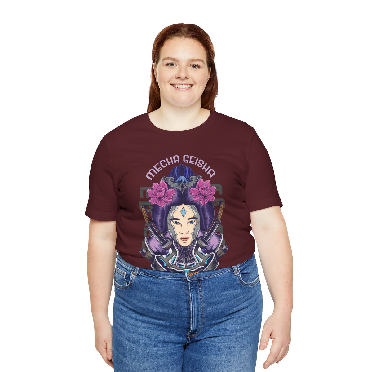 Mecha Geisha T-Shirt — Futuristic Asian-Inspired Graphic Tee