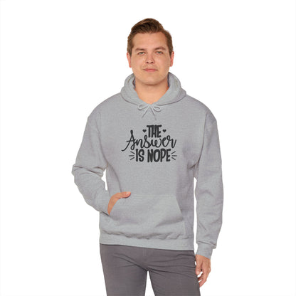 Hoodie — The Answer Is Nope Graphic Pullover