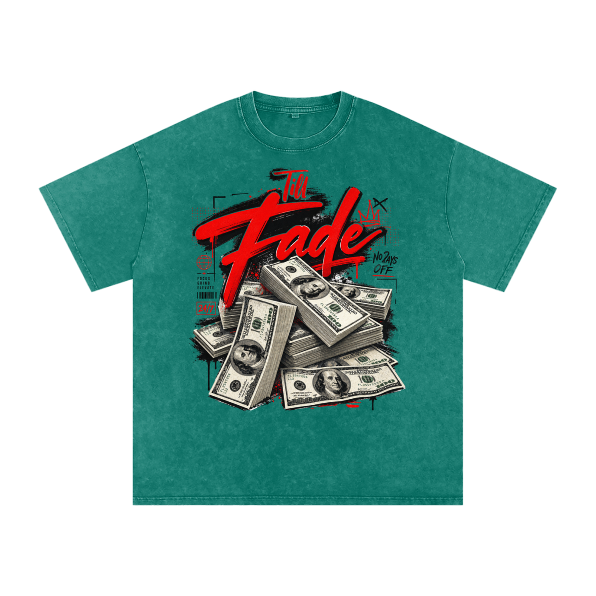 Til Fade Snow-Washed Cotton Graphic Tee