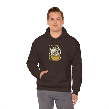 Cat Latte Hoodie - "Just Eat It" Cute Cat in Cup Sweatshirt