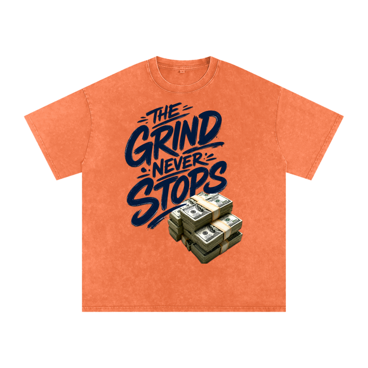 The Grind Never Stops Snow-Washed Cotton Tee