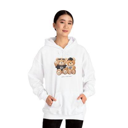 Teddy Bears 'STAY' Hoodie - Cute Couple Bear Graphic Sweatshirt