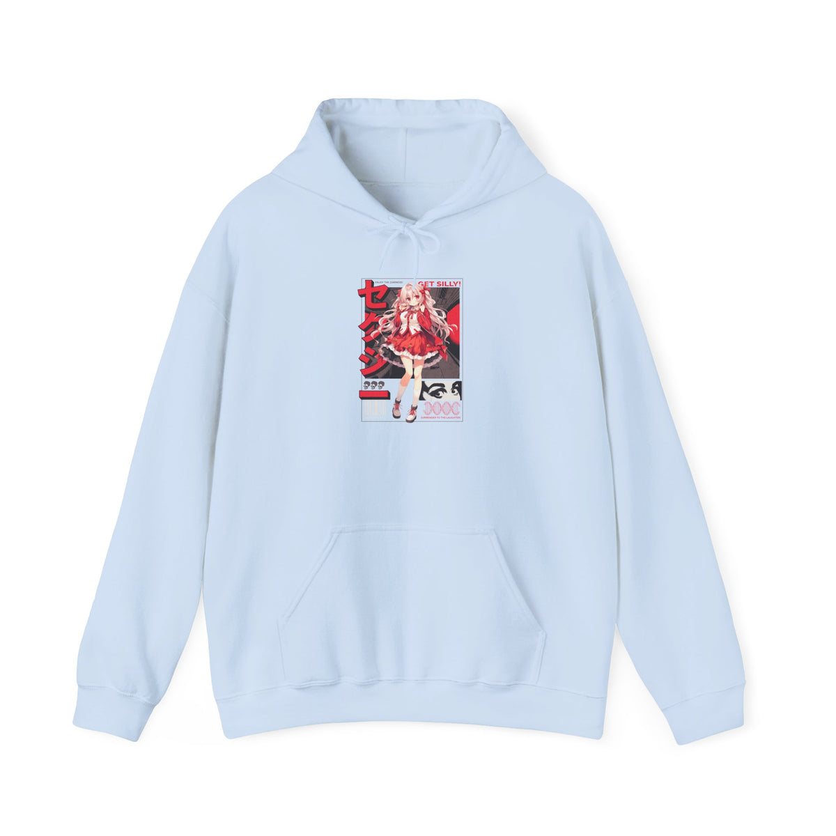 Anime Girl Graphic Hoodie — Red Retro Japanese Manga Design