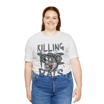 Killing Rats Graphic Tee – Edgy Cartoon Rat Skull Streetwear
