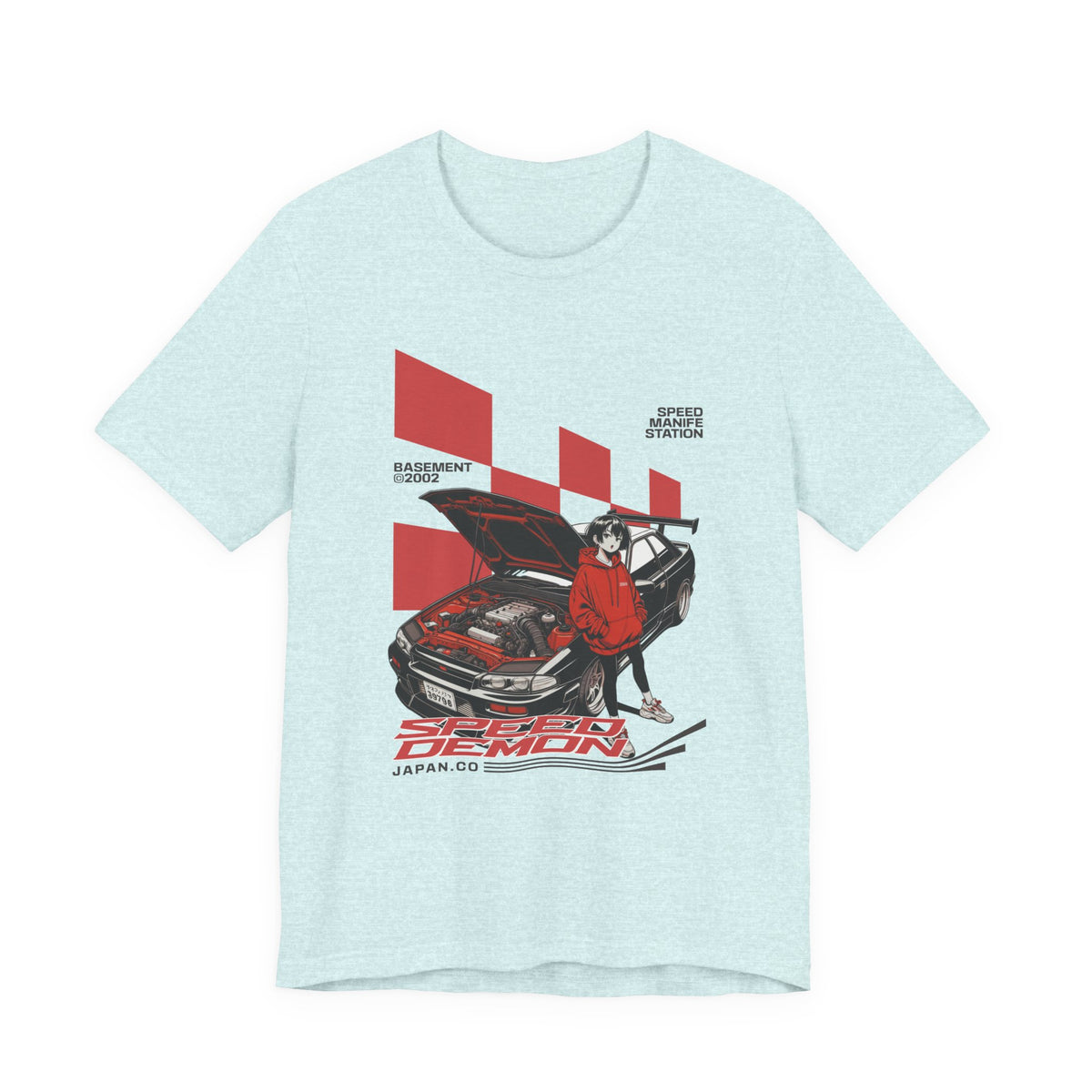 JDM Demon Street Racing T‑Shirt — Retro Car Anime Graphic Tee