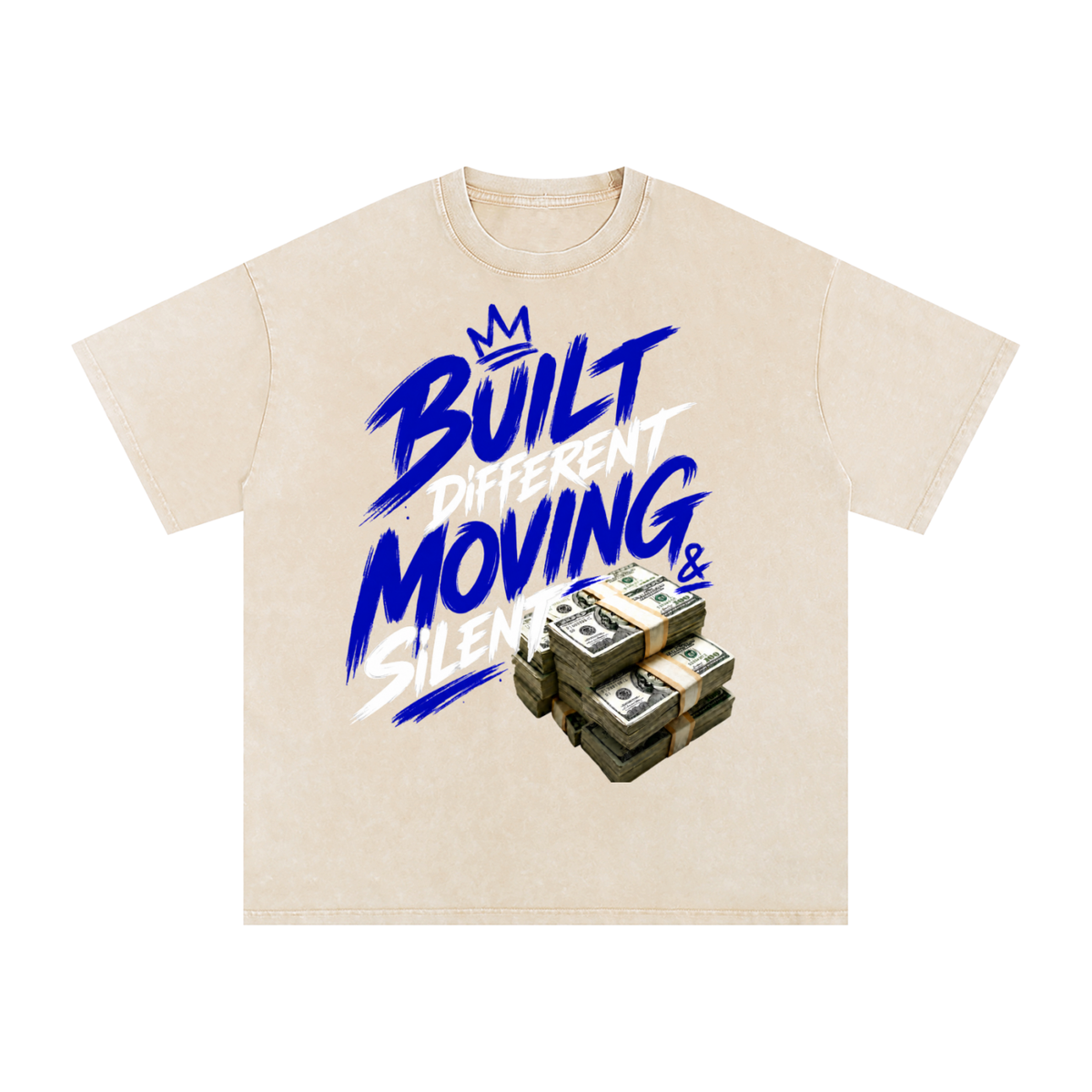 Built Different, Moving Silent Snow-Washed Cotton Tee