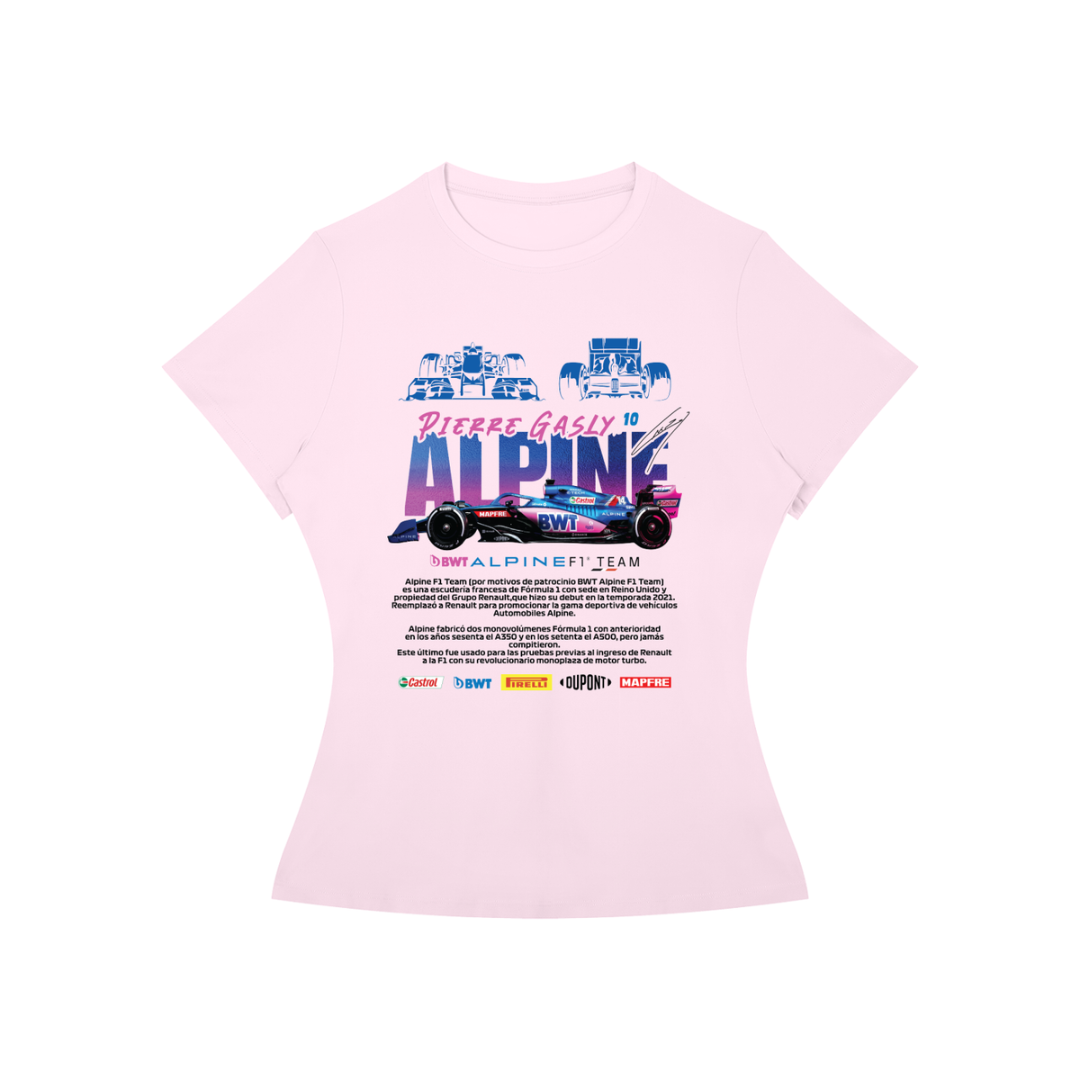 Alpine Formula F1 Racing Women’s Slim-Fit Tee