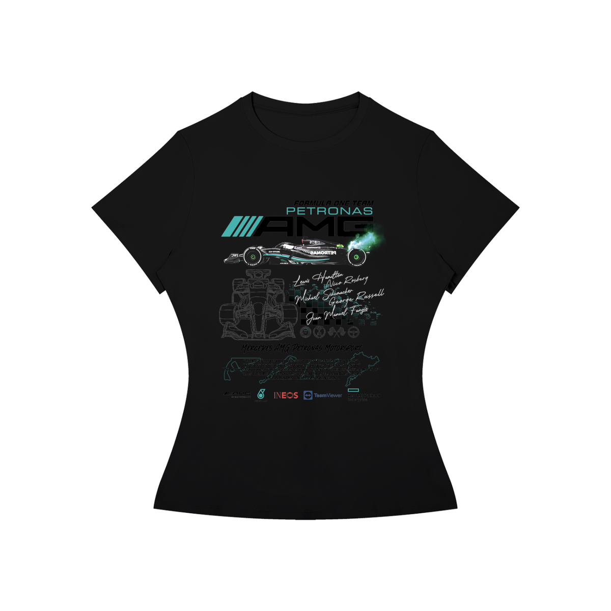 Mercedes AMG F1 Women’s Slim-Fit Graphic Tee