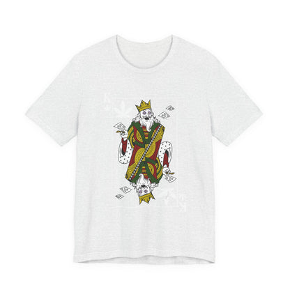 King of Leaves Graphic Tee — Playing Card Cannabis Design