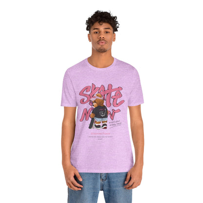 Skate Mom Bear Tee — Cute Pink Skateboard Graphic T-Shirt