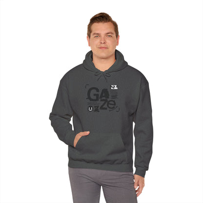 Gaze Graphic Hoodie — Distressed Text Urban Streetwear