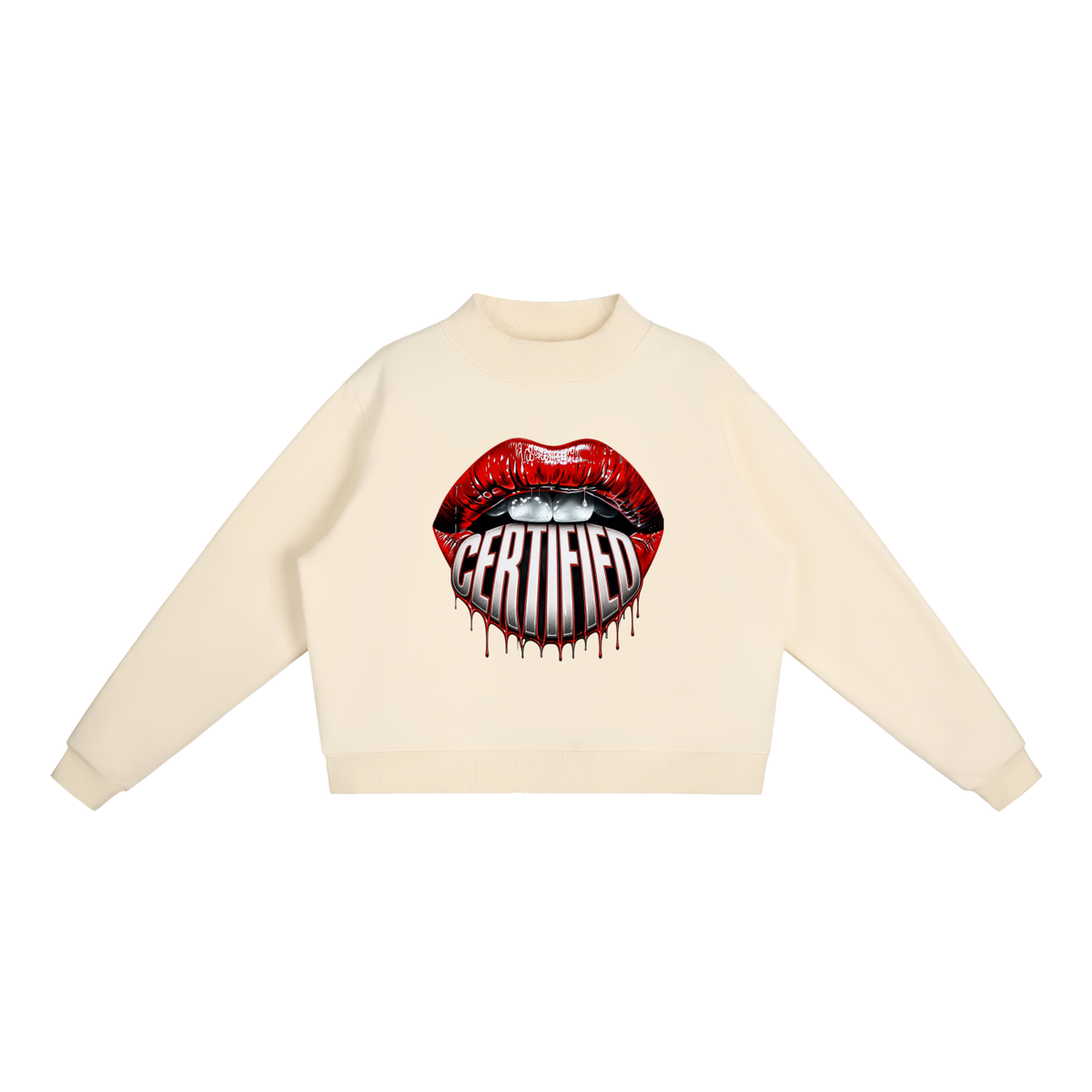 Certified Lips Oversized Graphic Sweatshirt