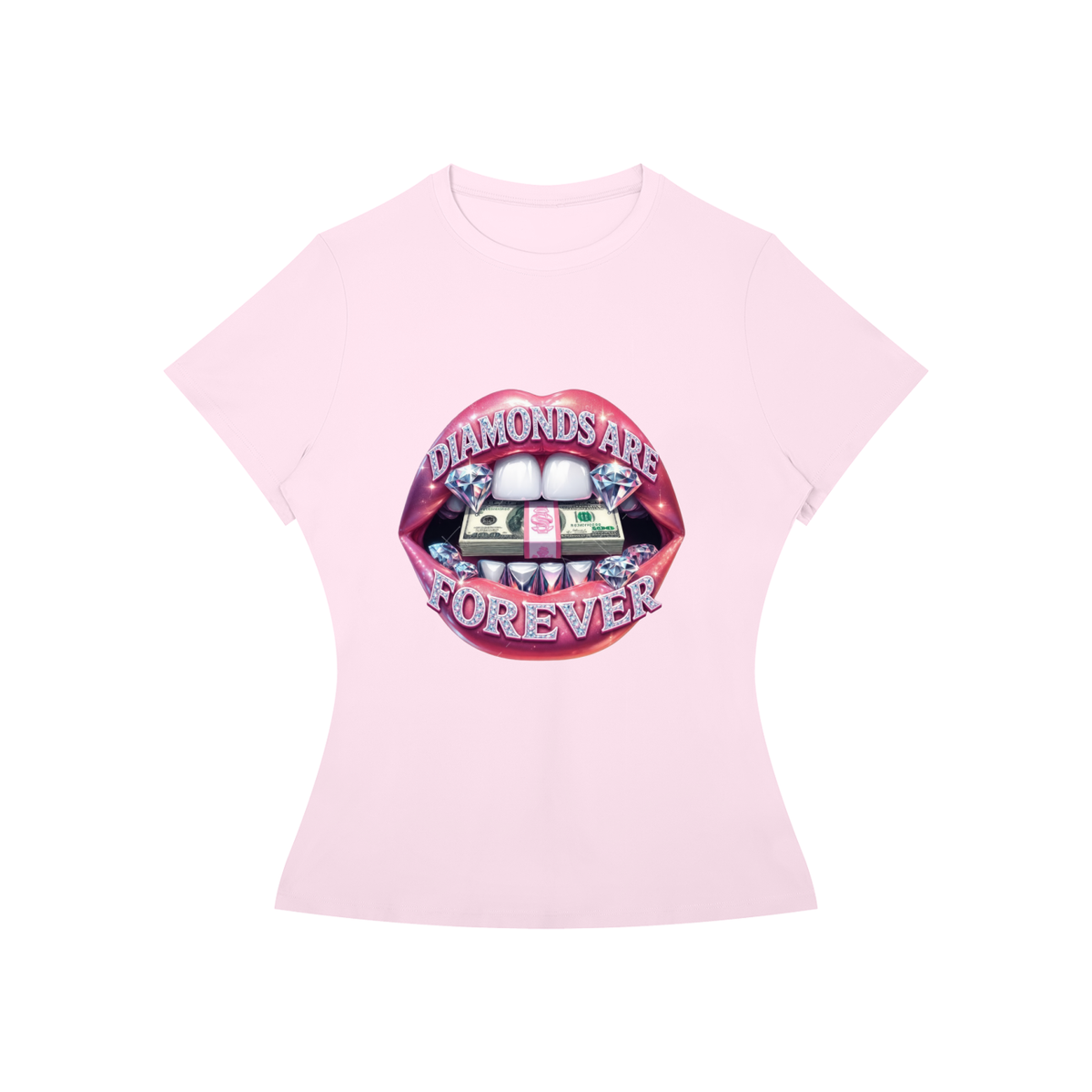 Diamonds Are Forever Lips Women’s Slim-Fit Tee
