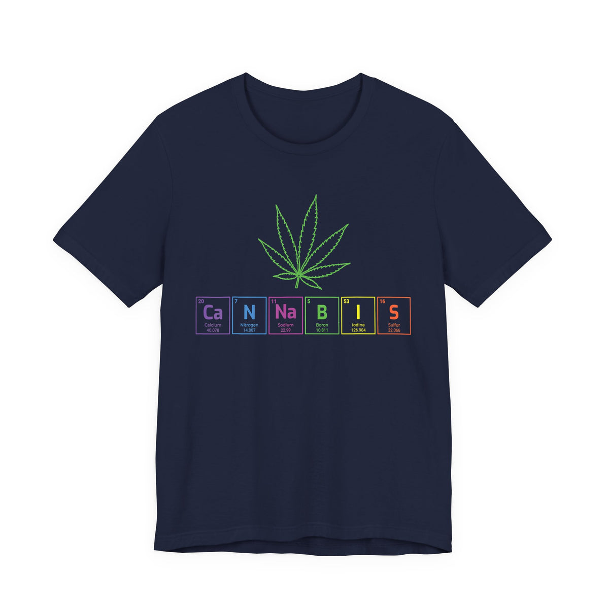 Cannabis Elemental Tee — Graphic Marijuana Leaf Science Shirt