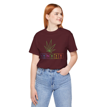 Cannabis Elemental Tee — Graphic Marijuana Leaf Science Shirt