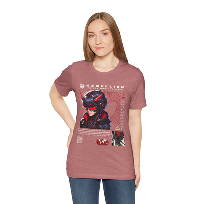 Anime Devil Girl Graphic Tee — "Rebellion" Cyberpunk Streetwear
