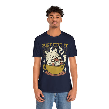 Just Eat It Cat Tee — Cute Kawaii Cat in Tea Cup T-Shirt