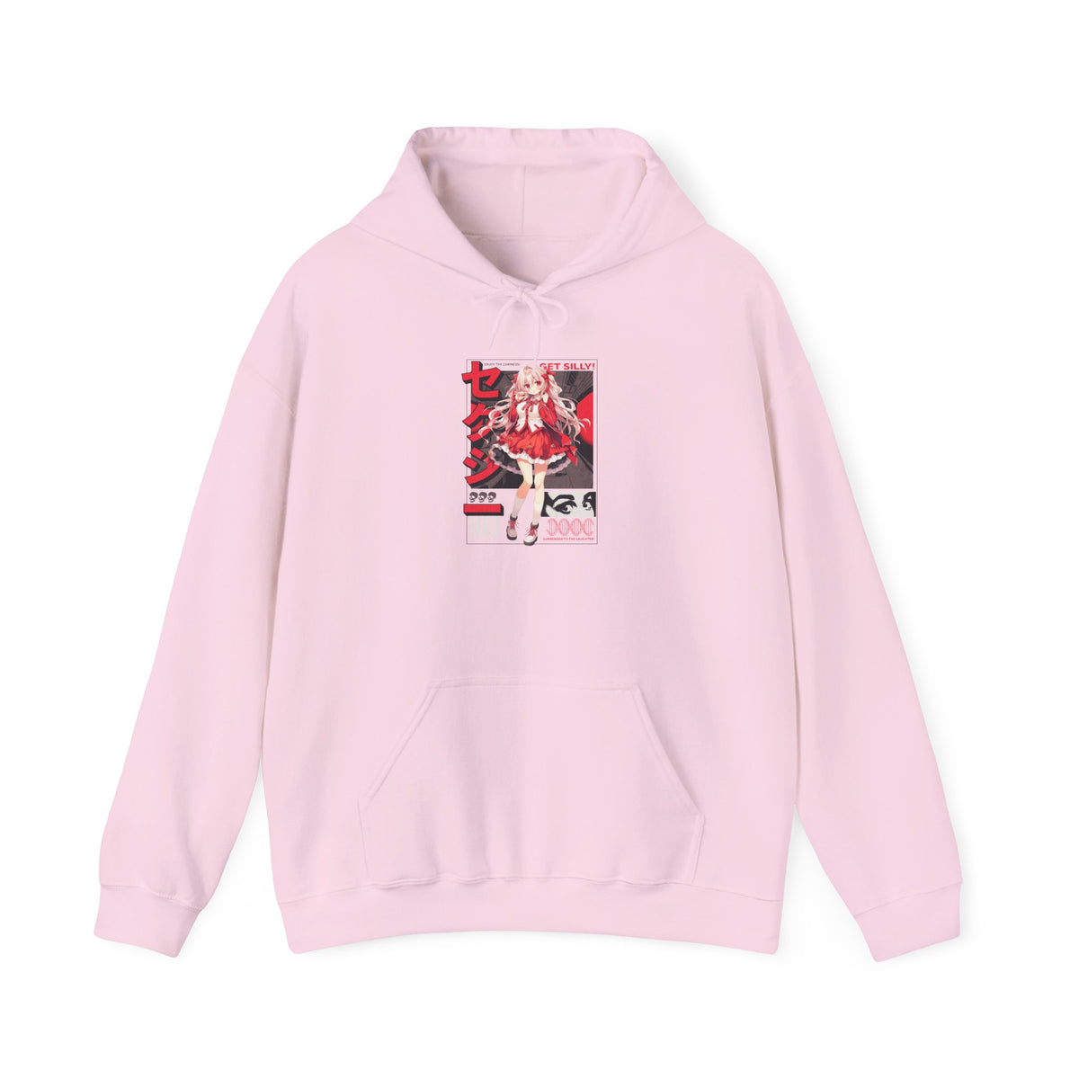 Anime Girl Graphic Hoodie — Red Retro Japanese Manga Design