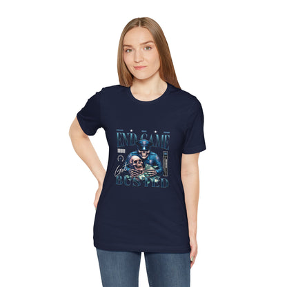 Endgame Got Busted Tee — Police Skull Graphic T-Shirt