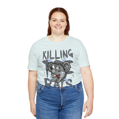 Killing Rats Graphic Tee – Edgy Cartoon Rat Skull Streetwear