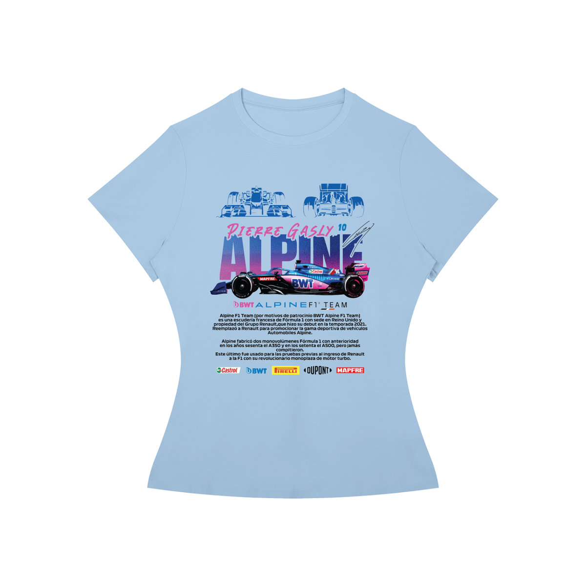 Alpine Formula F1 Racing Women’s Slim-Fit Tee