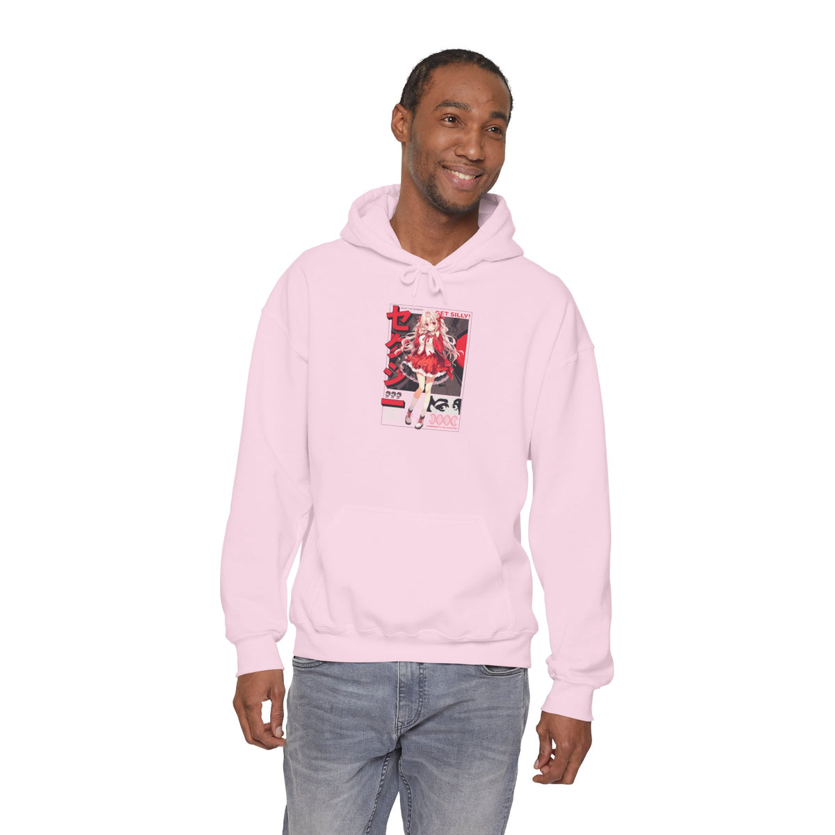 Anime Girl Graphic Hoodie — Red Retro Japanese Manga Design