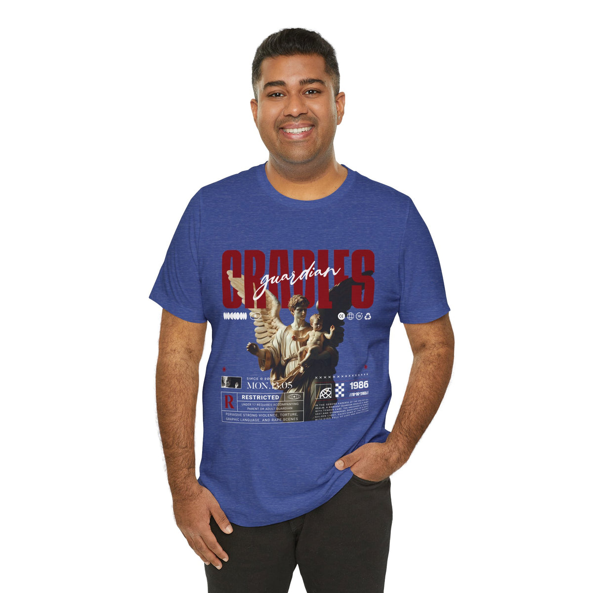 Guardian Angels Graphic Tee — 'Bodies' Vintage Statue Streetwear Shirt